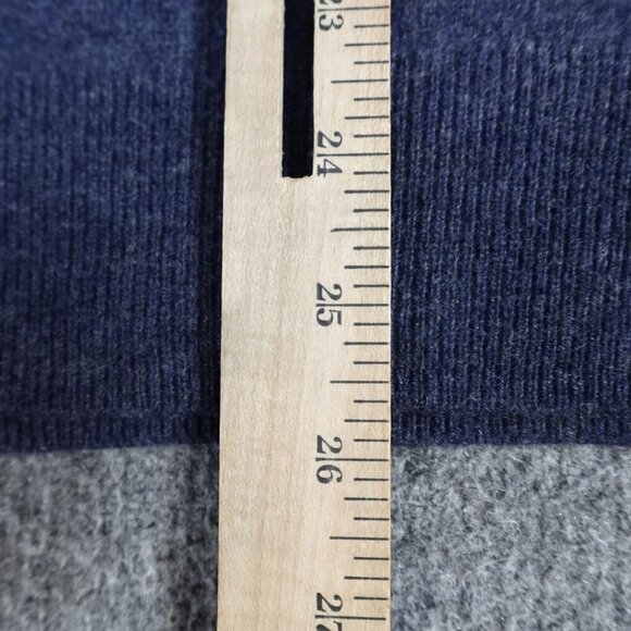 J. Crew Mens Sweater L Blue 1/4 Zip Solid 100% Cashmere - Picture 7 of 10